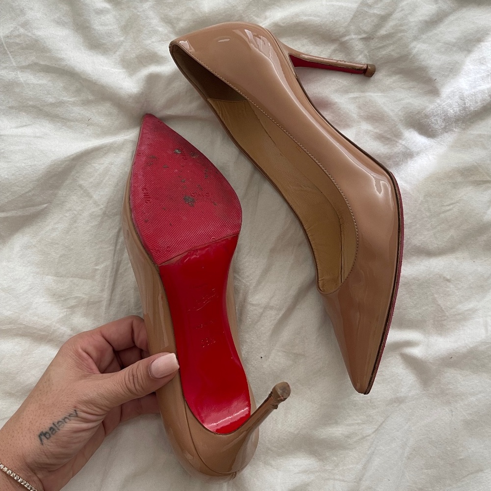 Louboutin heels Pigalle 85 Natural